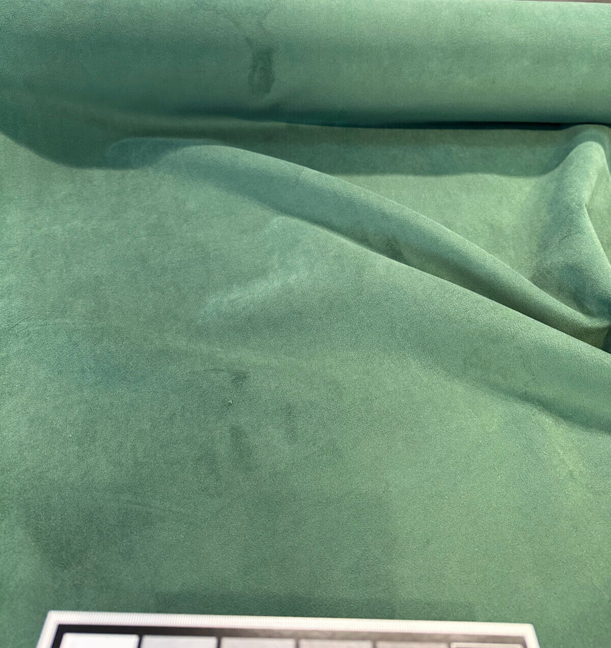 Supreme Velvet 100 Percent Microfiber Fabric - Emerald Green, Low Pile Velvet, 54" Width (1 Yard)