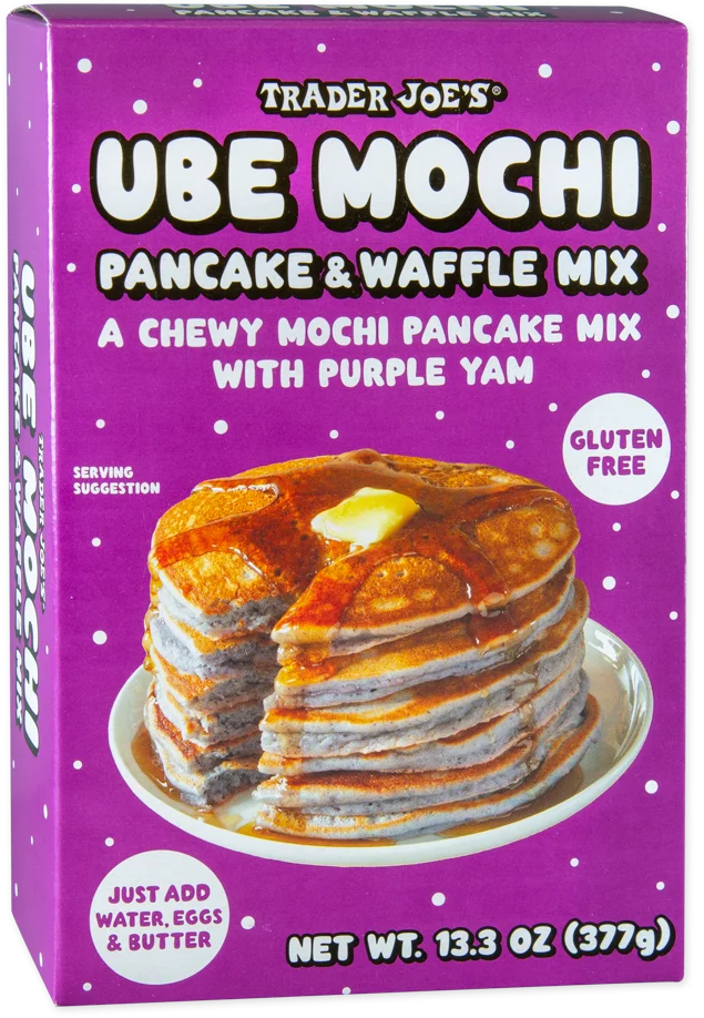 Ube Mochi Pancake & Waffle Mix 13.3 Oz Gluten Free Sweet Rice Flour