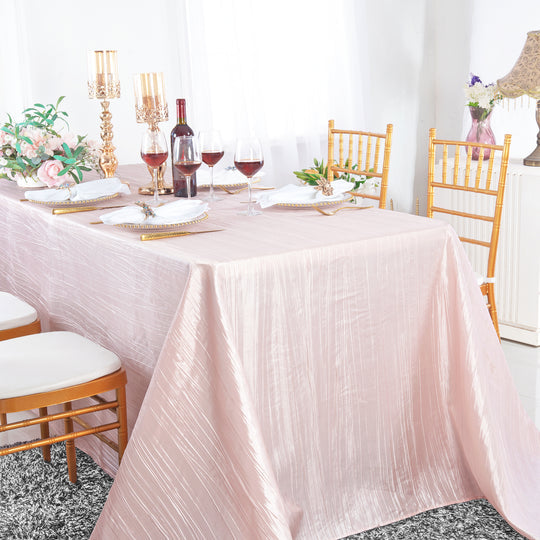 Accordion Crinkle Taffeta Rectangular Tablecloth Seamless