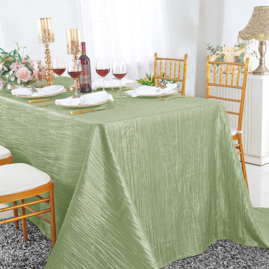 Accordion Crinkle Taffeta Rectangular Tablecloth Seamless