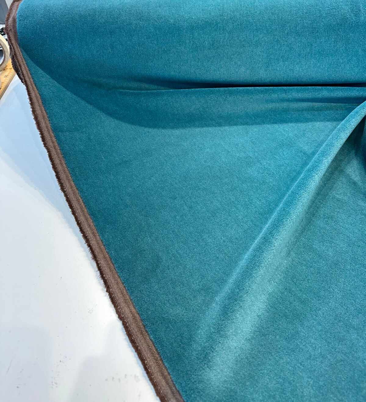 Italian Alpaca Mario Sirtori Alpaca Fabric - Aquamarine Green Upholstery Fabric, 56" Width (1 Yard)