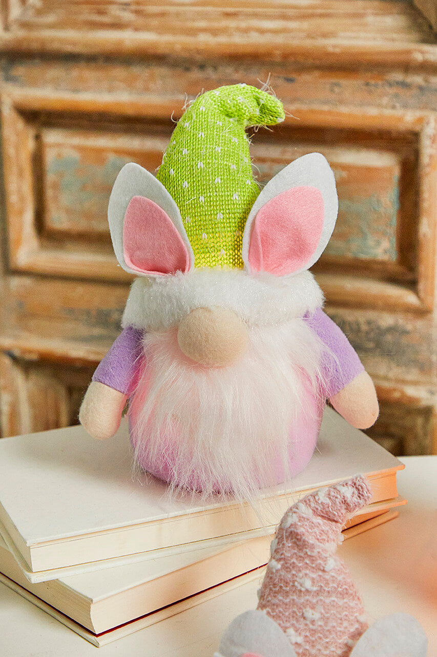 10.2” B/O Lighted Plush Easter Bunny Gnome Figurine