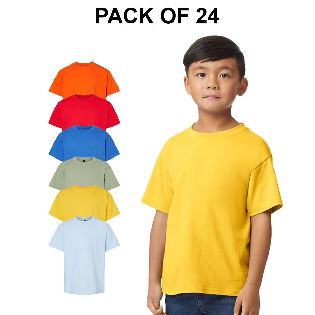 24 Pack: Gildan® Softstyle Youth Short Sleeve Crew-Neck T-Shirt