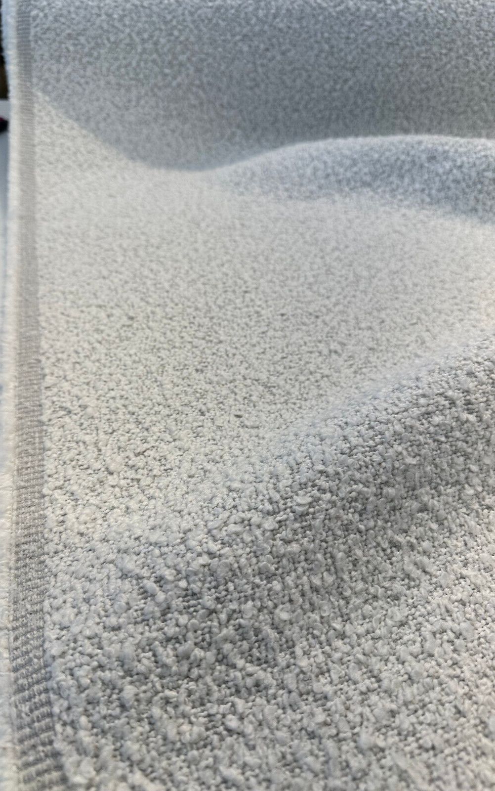 Robert Allen Heavy Boucle Polyester Fabric - Silver Upholstery Texture, 54"-56" Width (1 Yard)