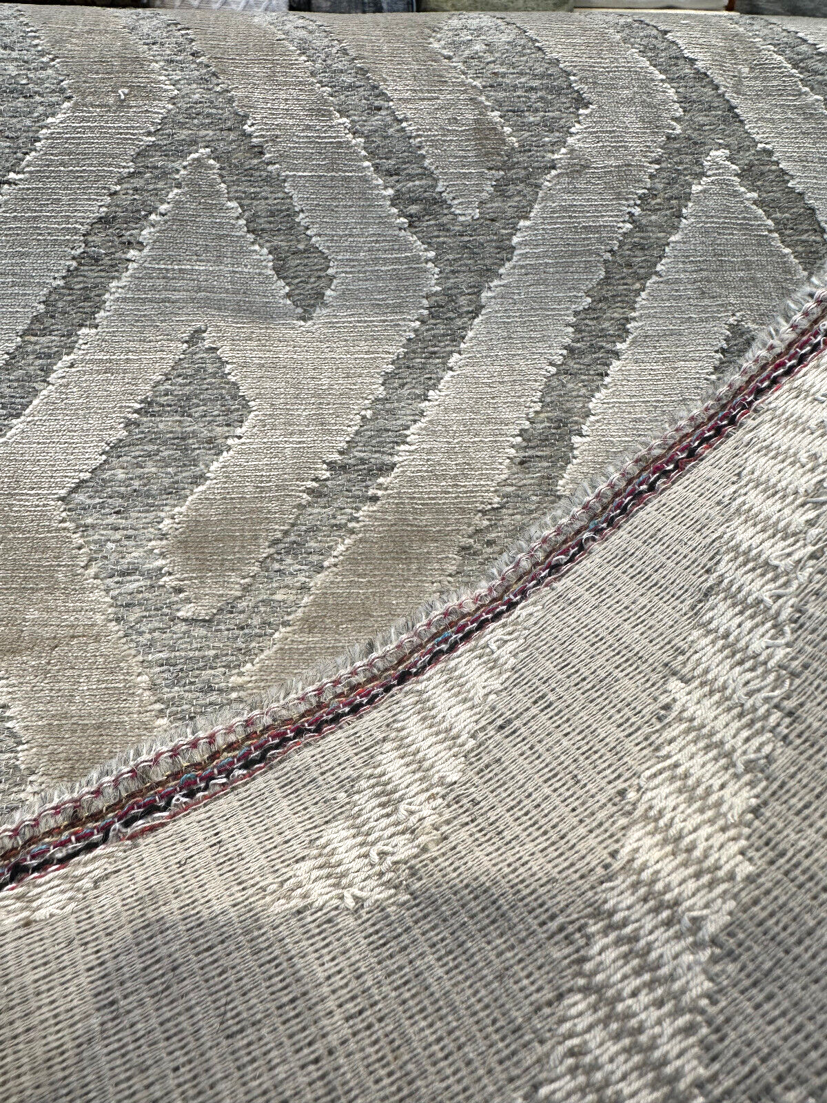 Vienna Harvest Wool Blend Chenille Fabric - Beige, Taupe Rustic Wool Background, 54" Width (1 Yard)