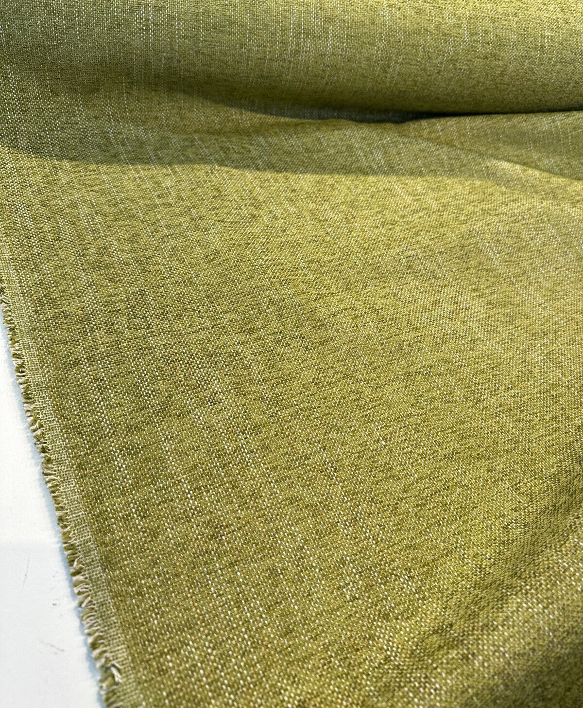 Crypton Performance Endure Chenille Upholstery Fabric - Lime Green, Beige And Tan, By The Yard (1 Yard)
