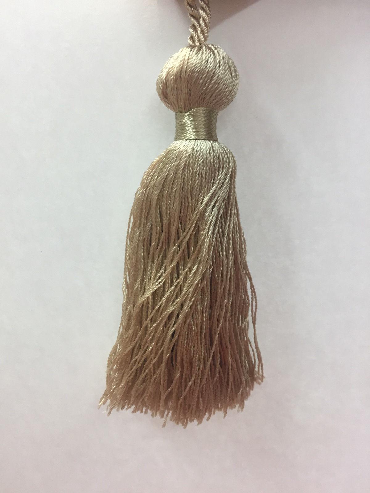 Simple Taupe Key Tassel - Taupe Decorative Tassel Fabric, 5" Length (25 Pieces)