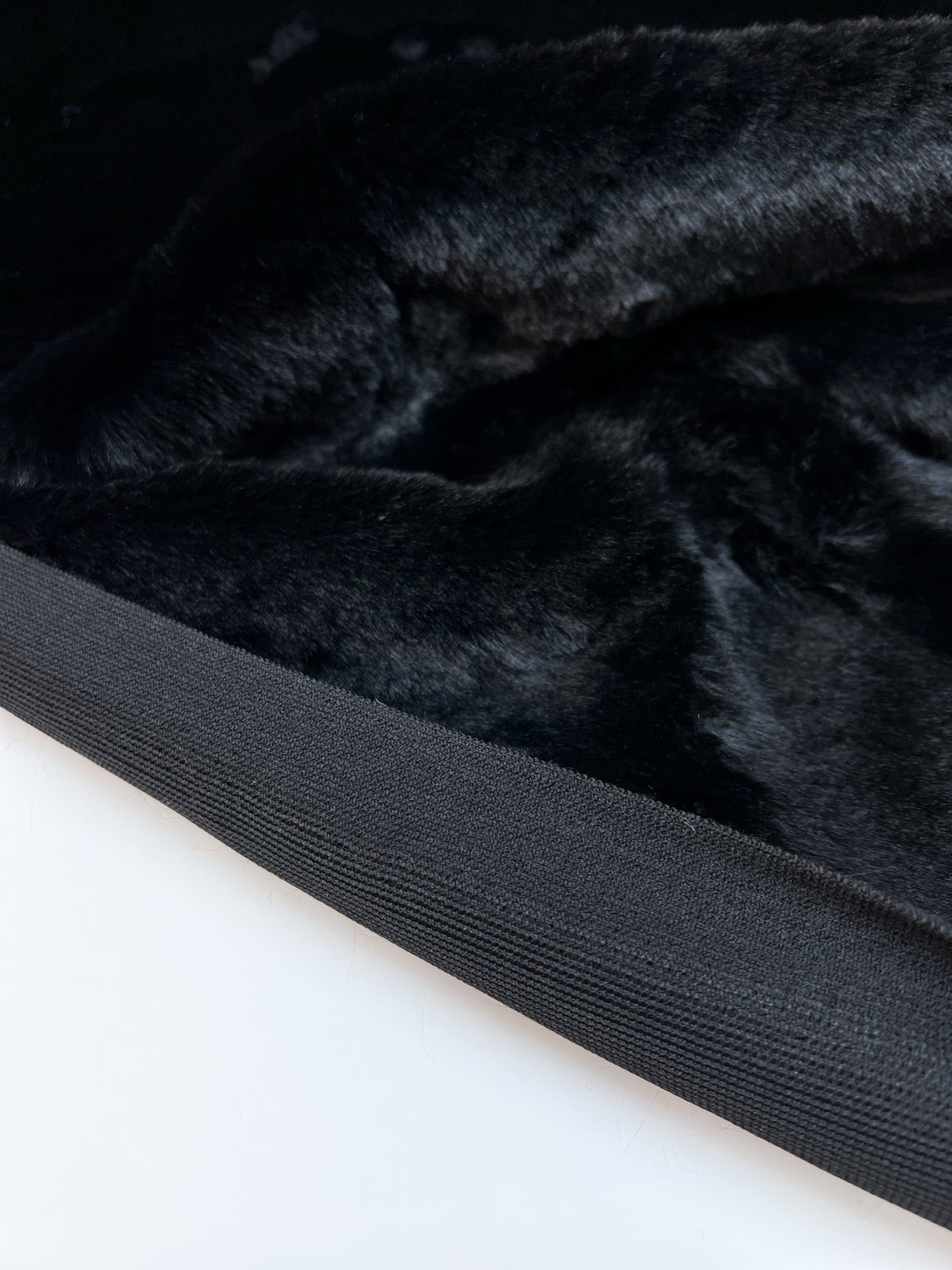 Black Modacrylic Faux Fur