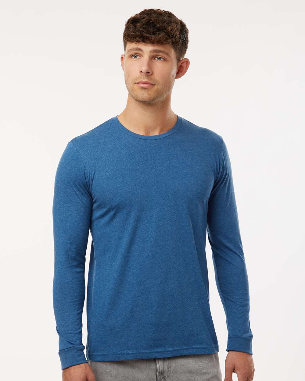 Next Level® Unisex Sueded Long Sleeve Crewneck T-Shirt