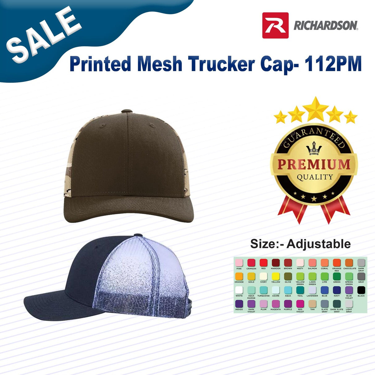 Richardson® Printed Mesh Trucker Cap
