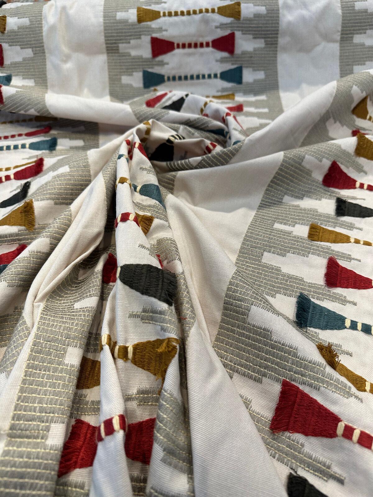 Waverly Le Souk Emb Spice Southwestern Embroidered Fabric - Spice Southwestern Embroidered, 57" Width (1 Yard)
