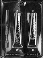 3D Toothpaste with Brush Chocolate Mold