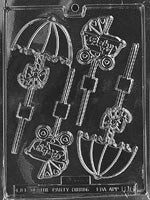 Carriage and Umbrella Lolly Chocolate Mold - LPB016