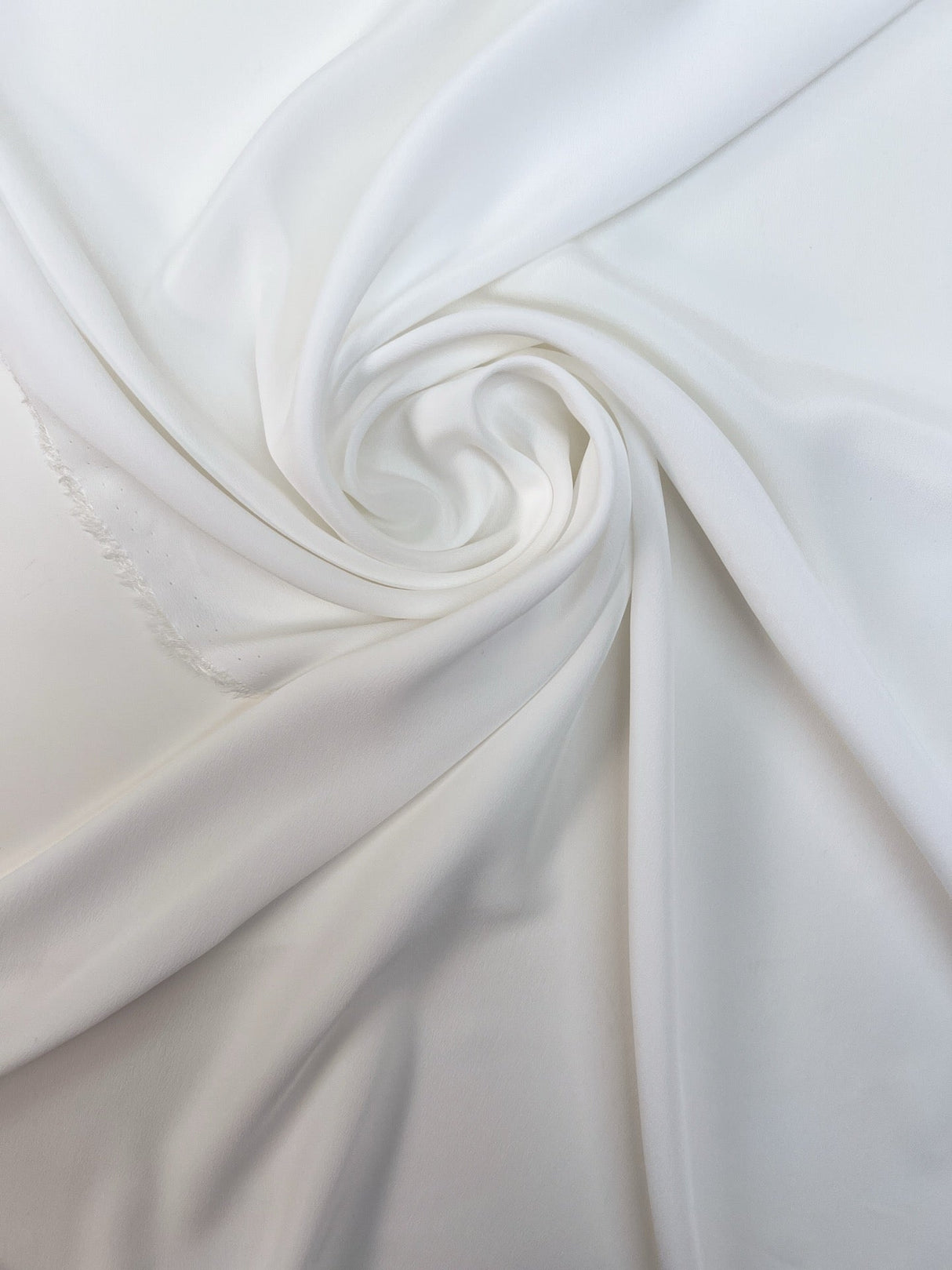 Silk Crepe Fabric White