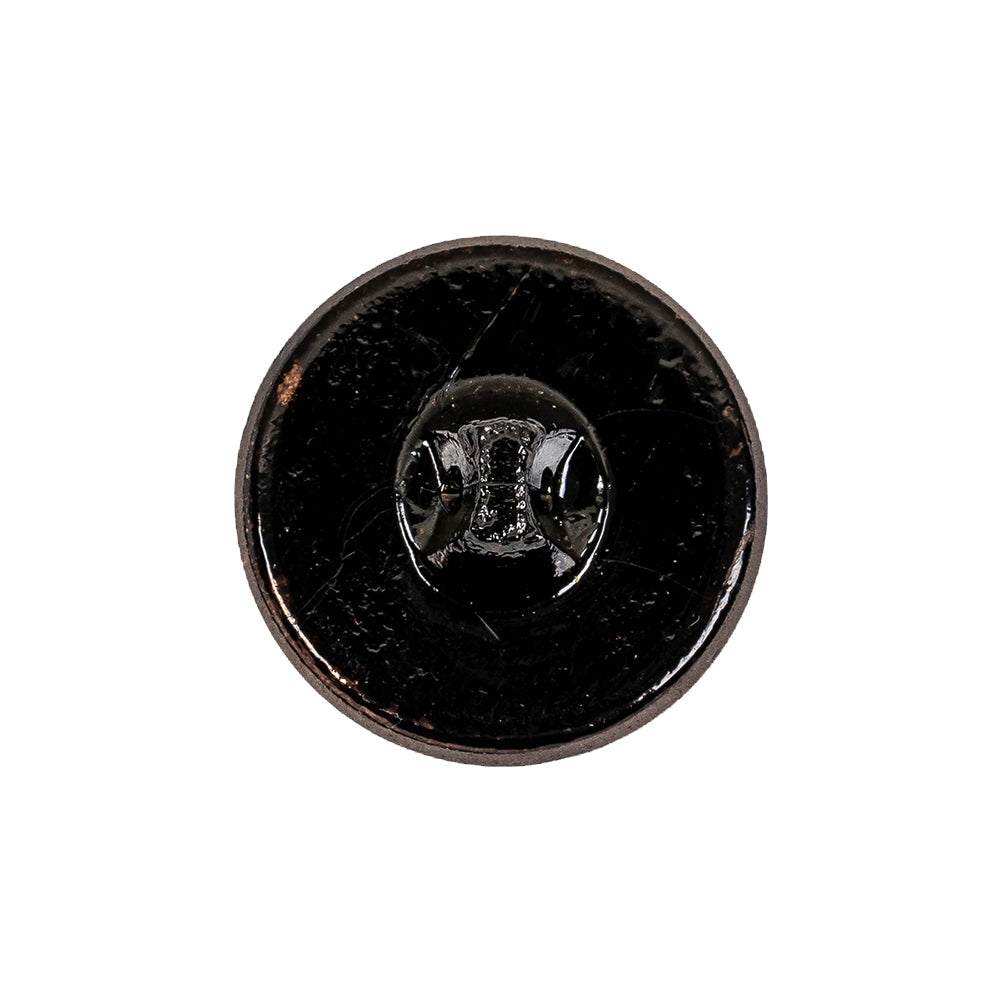 Old Gold Glass Button - 36L/23mm