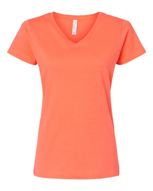 Women's Fine Jersey Short Sleeve V-Neck Tee