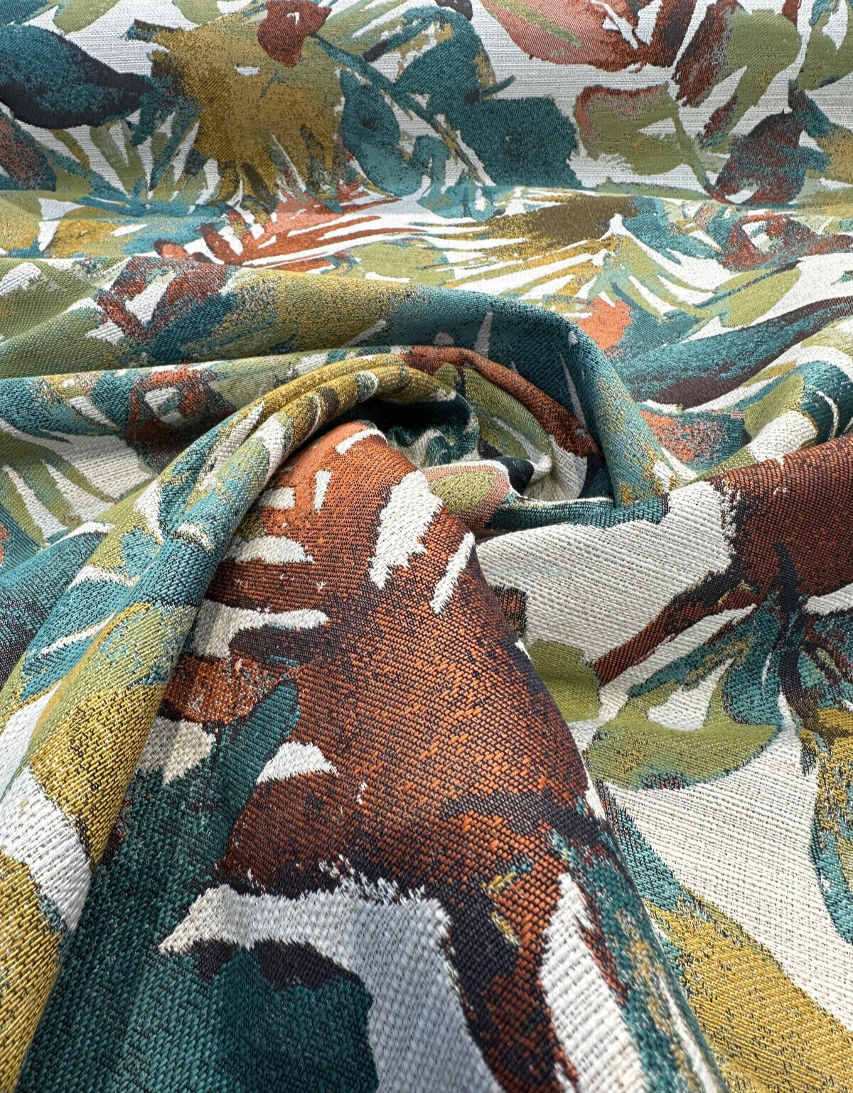 Tropicalize Chenille Fabric - Multi Color Floral Tapestry, 57" Width (1 Yard)