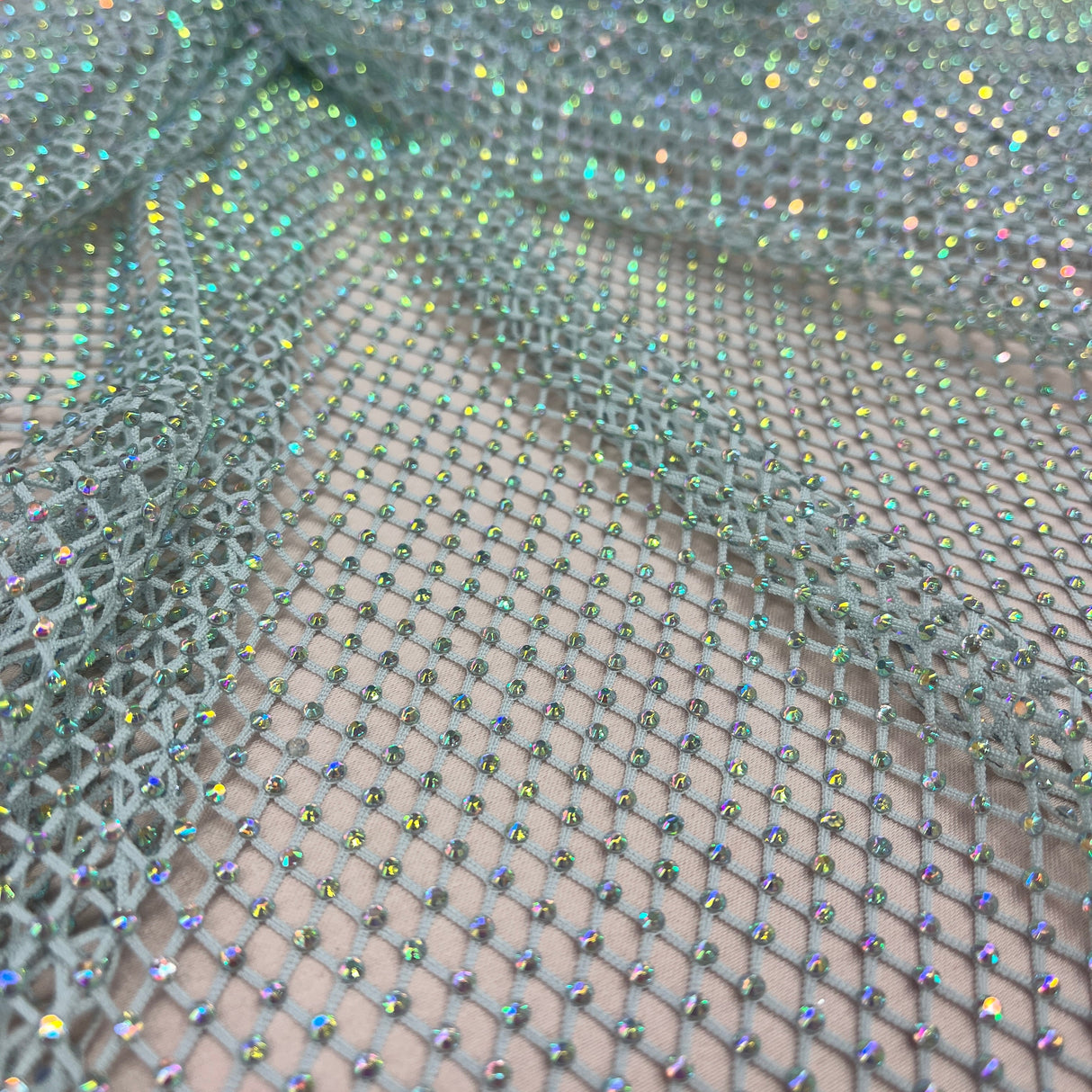 Diamond Fishnet 4-Way Stretch Fabric