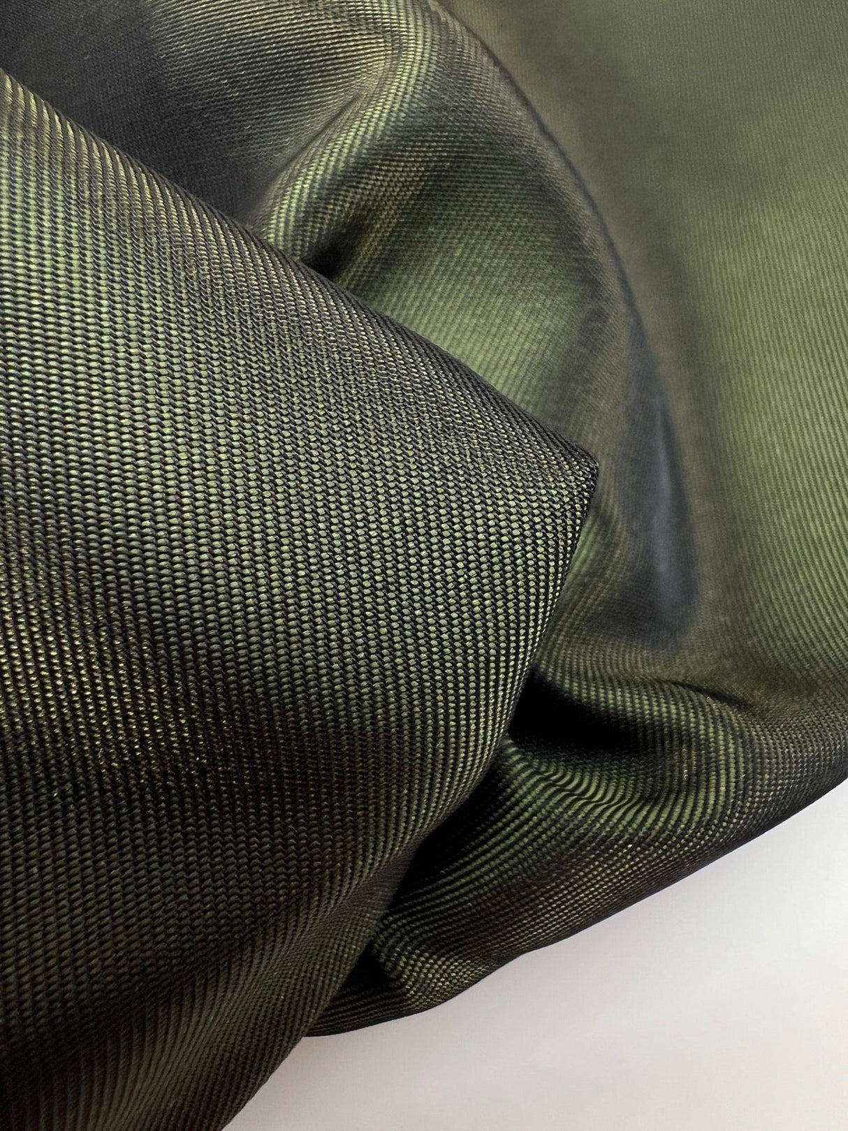 Green Changeant Polyester Twill Fabric