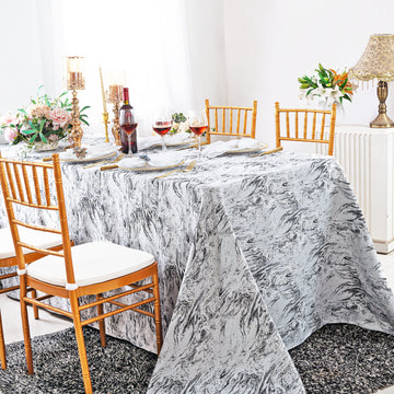 Mirage Jacquard Polyester Rectangular Tablecloth Seamless