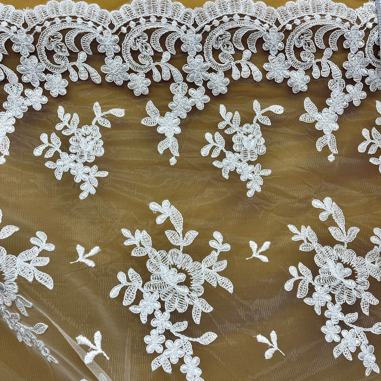 Embroidered Lace Net Mesh Bridal Fabric