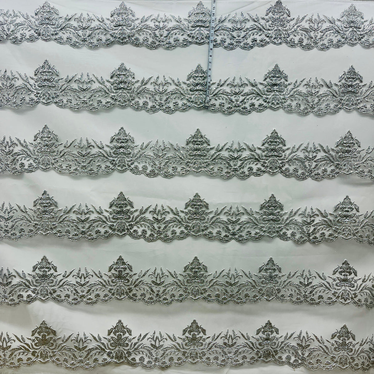 Glitter Mesh Floral Fabric