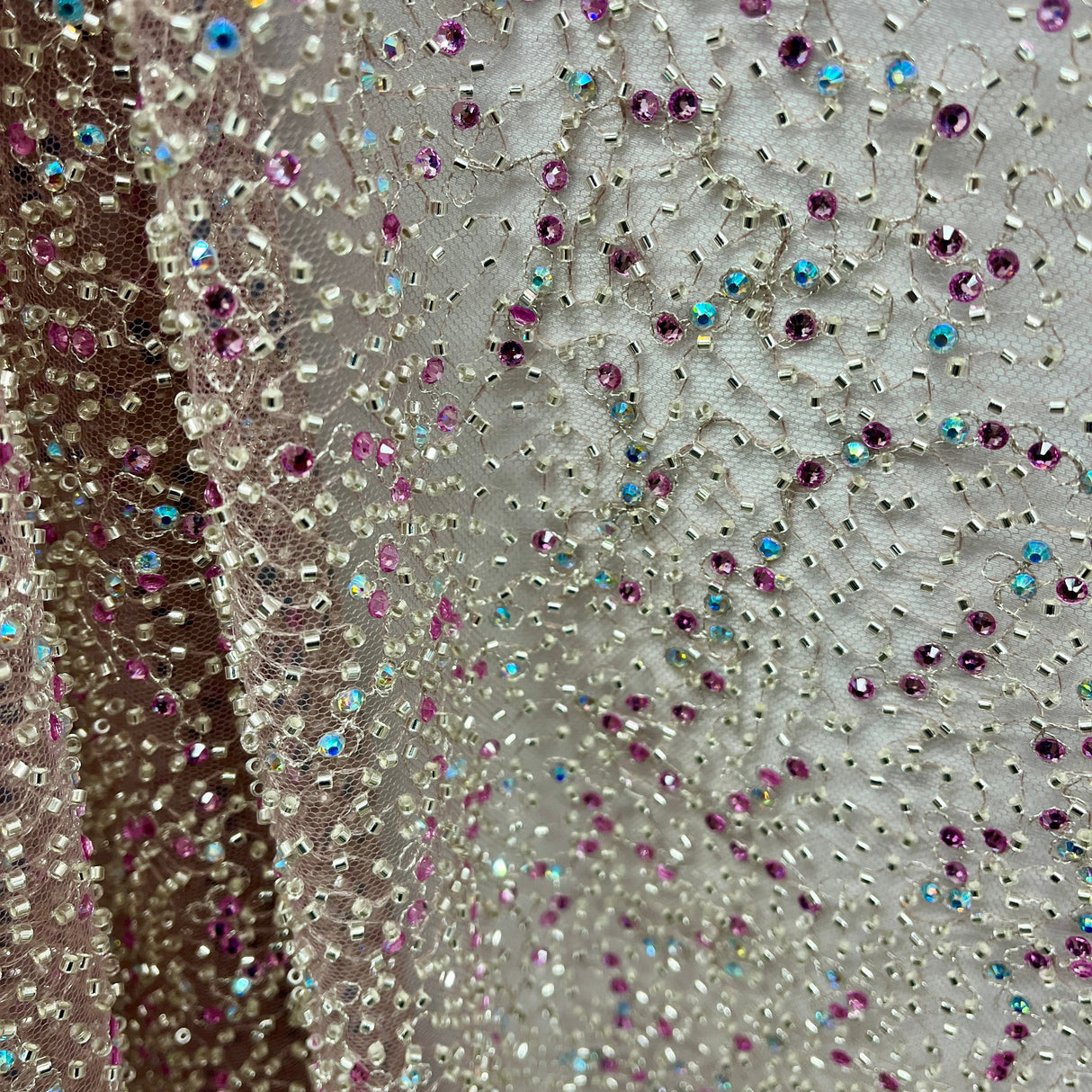 Beaded Lace Mesh Black