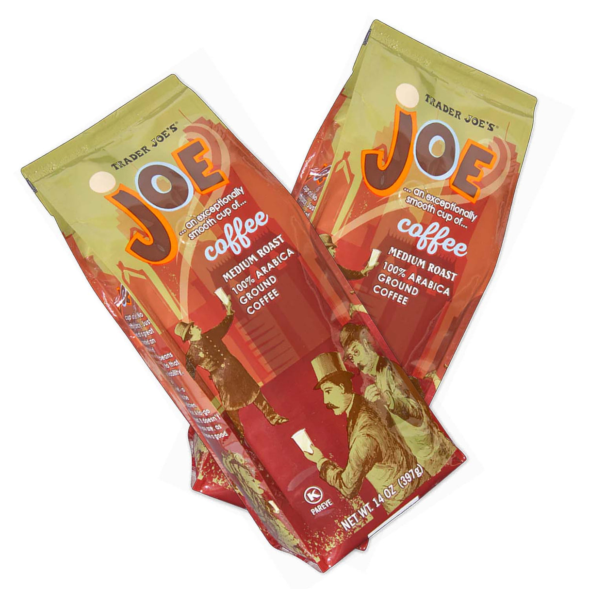 Trader Joe's Ground Coffee Variety Bundle - Regular & Dark Roast, 14 oz