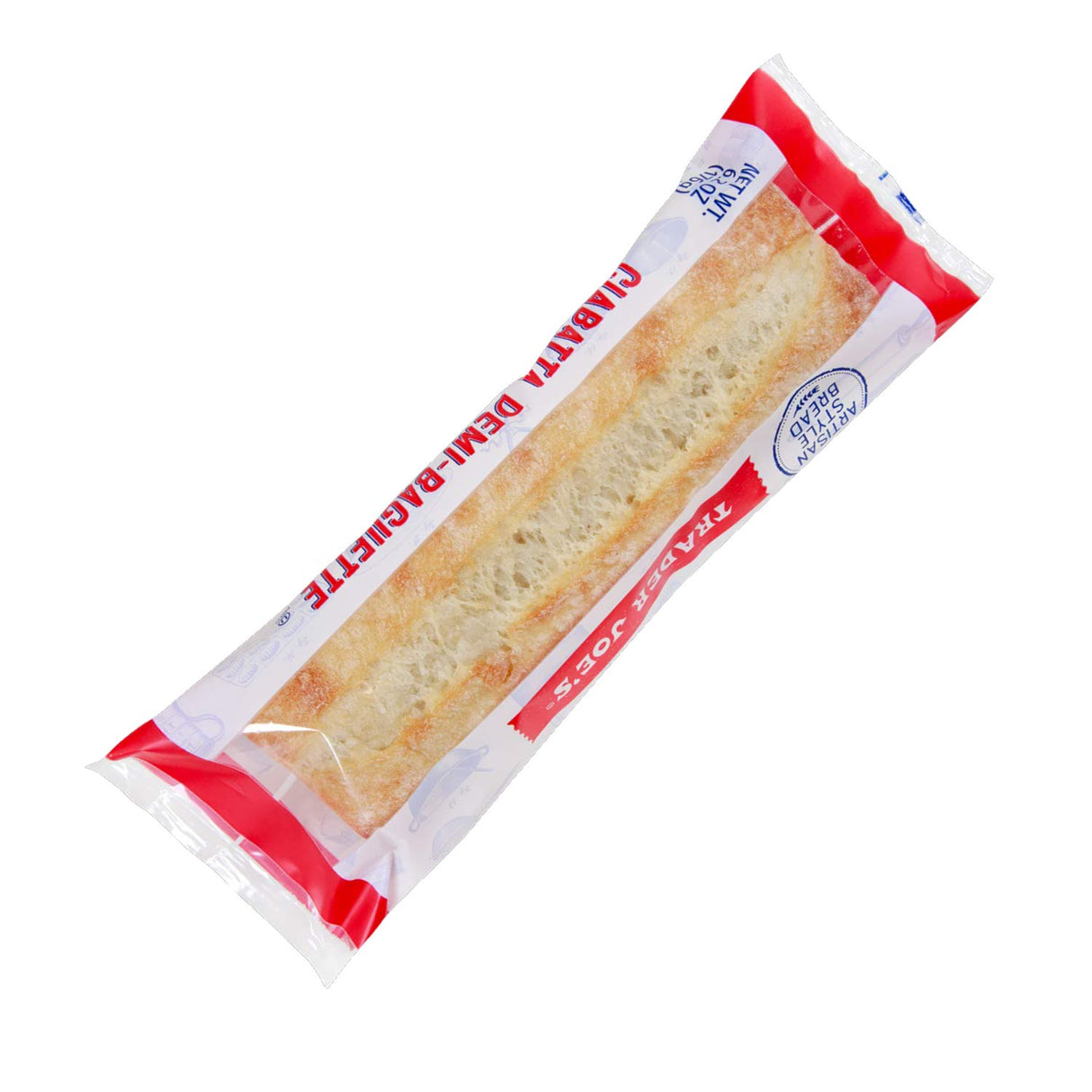 Ciabatta Demi-Baguette 6.2 oz Crispy & Light