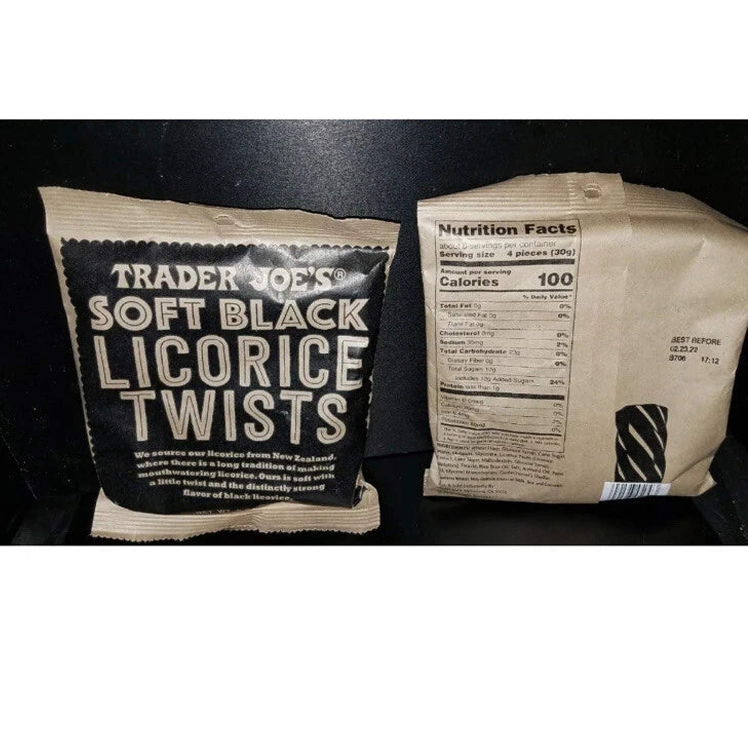 Soft Black Licorice Twists 7 oz