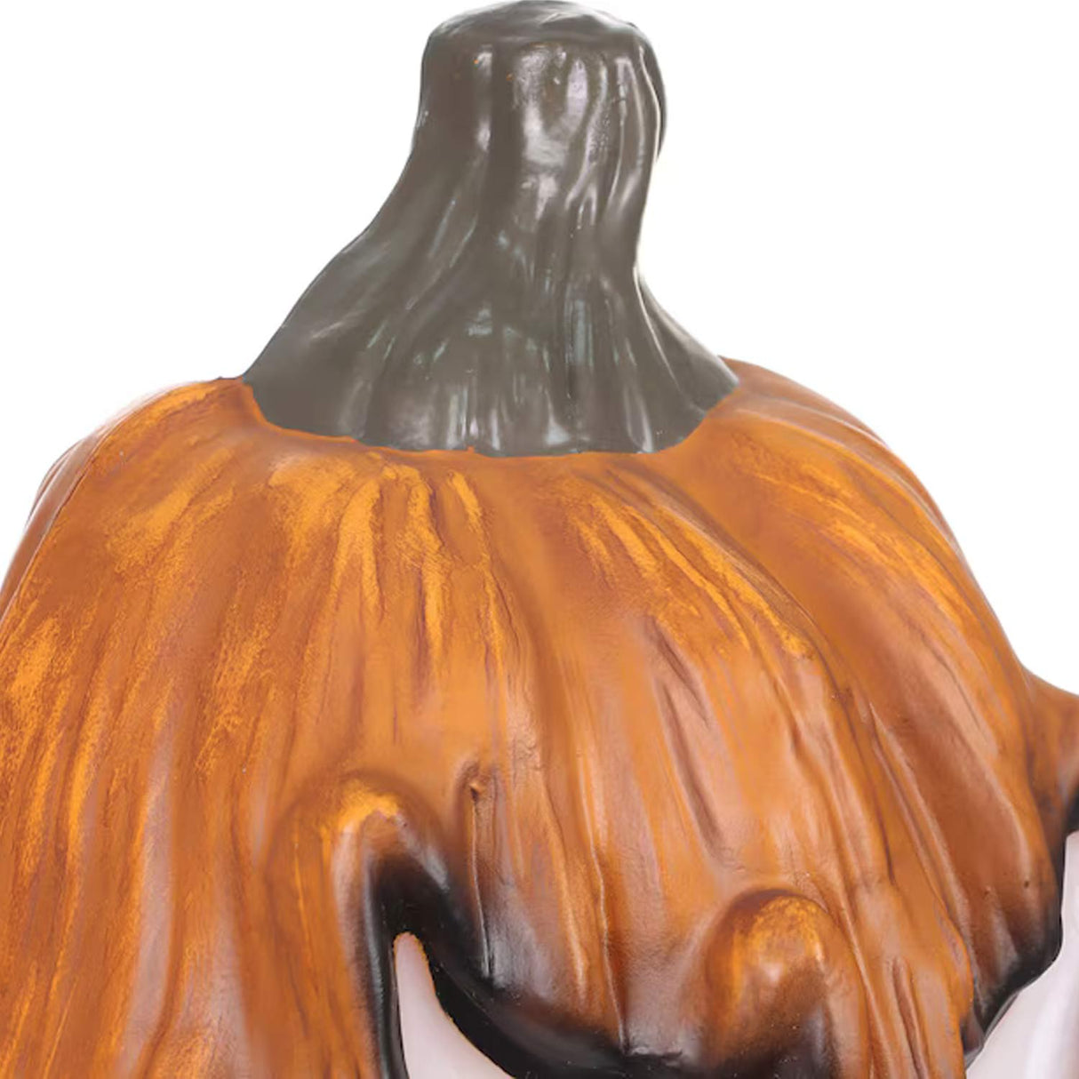 1 Feet Orange Glowing Scary Face Jack-o-Lantern Halloween Figurine with Light