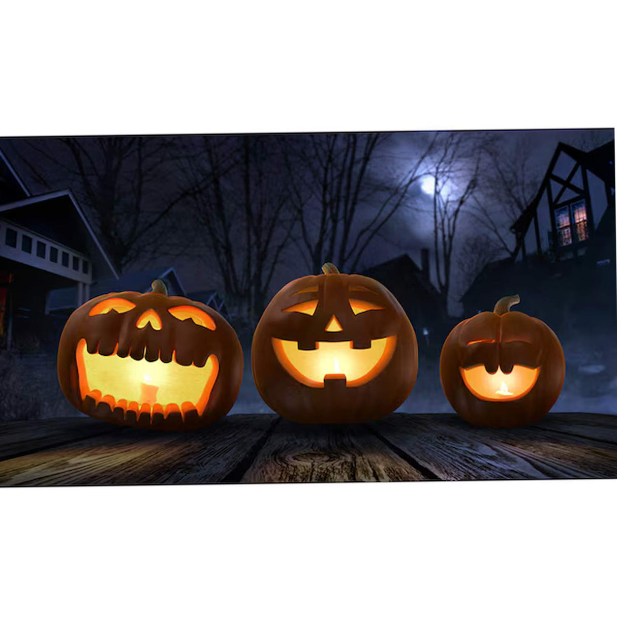 60 Inches HoliScapes Hanging Howling Lighted USB Jack-o-Lantern Digital Halloween Decoration