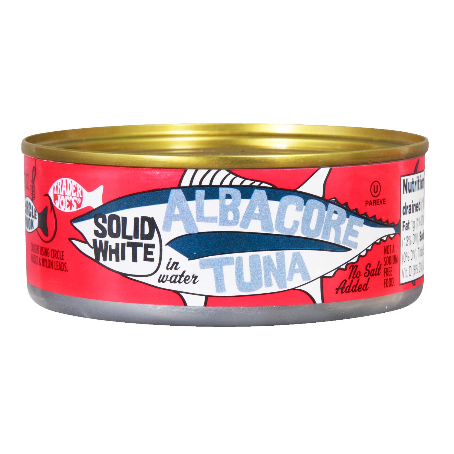 Solid White Albacore Tuna in Water No Salt Added 4.5 Oz