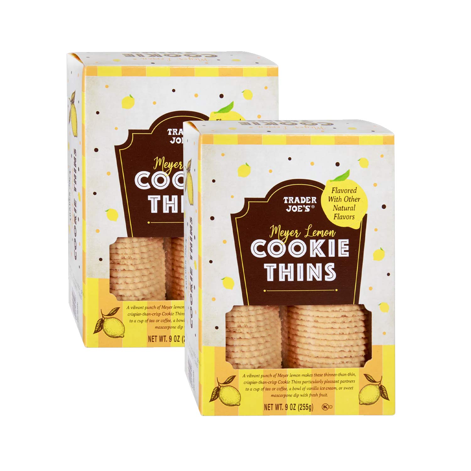 Meyer Lemon Cookie Thins 9 oz Crisp & Citrusy