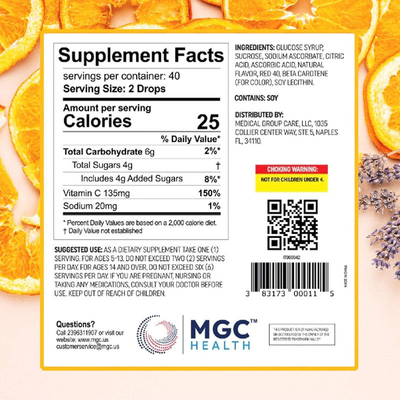 MGC Health Cough Drops 30ct Vitamin C Boost