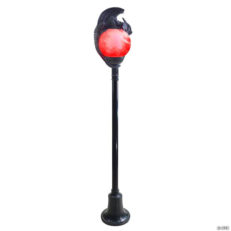 6 Ft. Light-Up Flaming Dragon Lamp Post™ with Sound Halloween Decoration