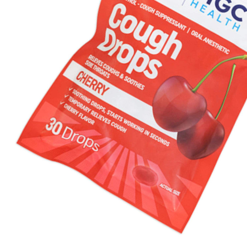 Cough Drops 30ct Cherry MGC Health Soothe