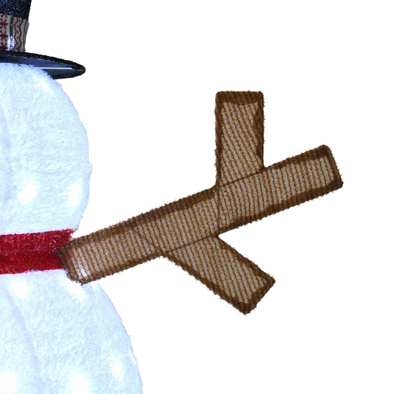 Plush Lantern Snowman with 200 White LED Lights Indoor Outdoor Christmas Decoration 27.17 x 25 x 3.94 Inches