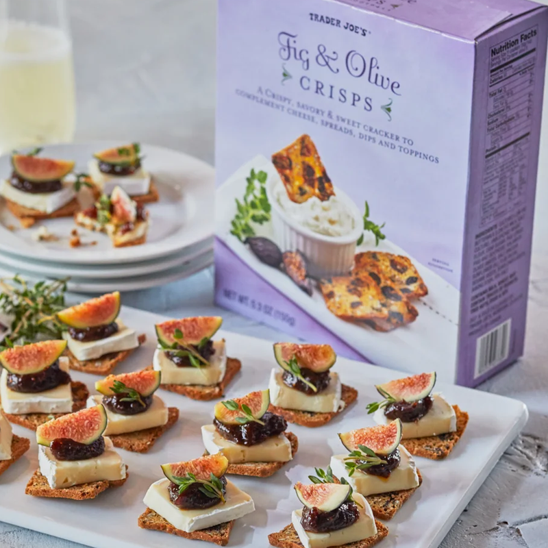 Trader Joe's Fig & Olive Crisps For Sweet Snack (5.3 Oz)