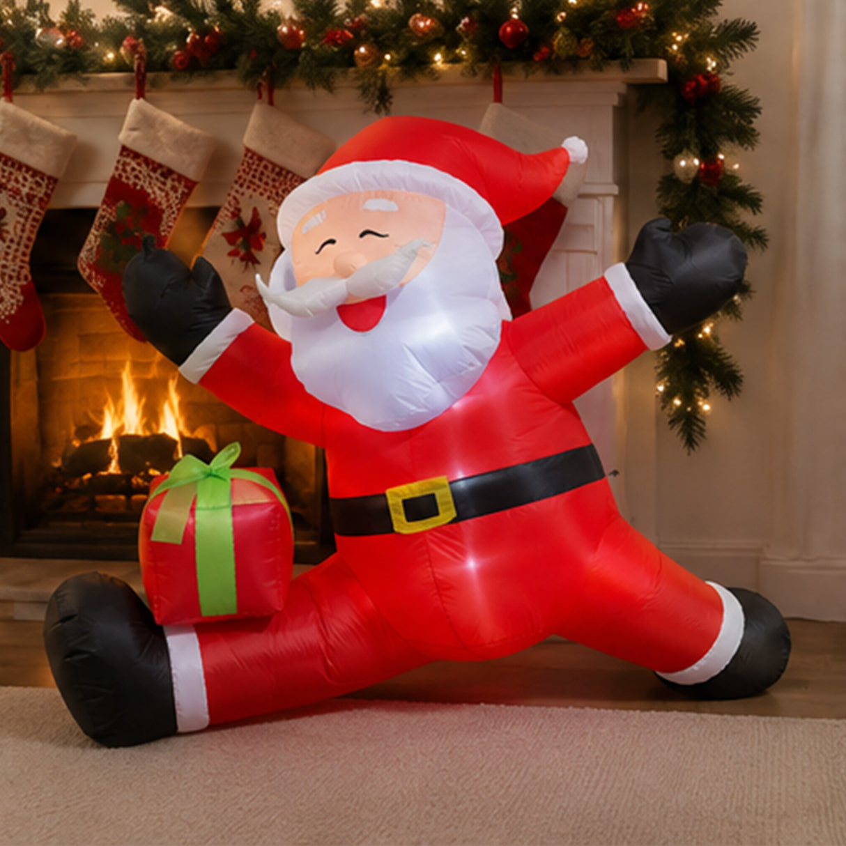 5.5FT Santa Exercising Outdoor Christmas Decoration