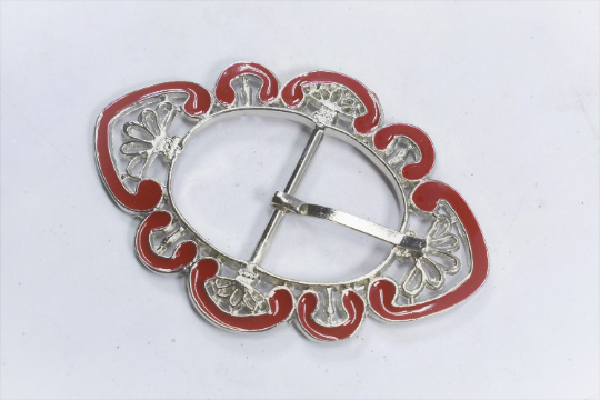 Western Style Belt Buckle Red 3x4