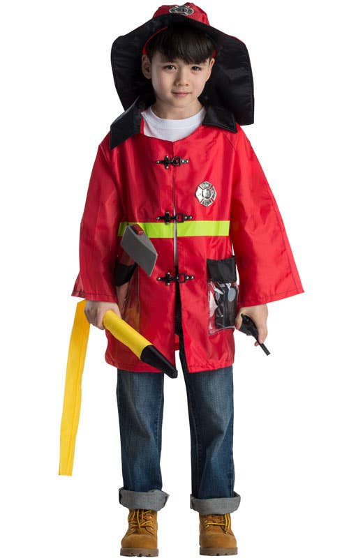 Fire Fighter Role Play Dress Up Costume Set