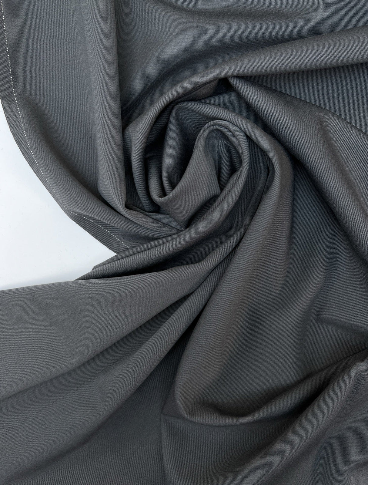 Wool Polyester Rep Weave Gray