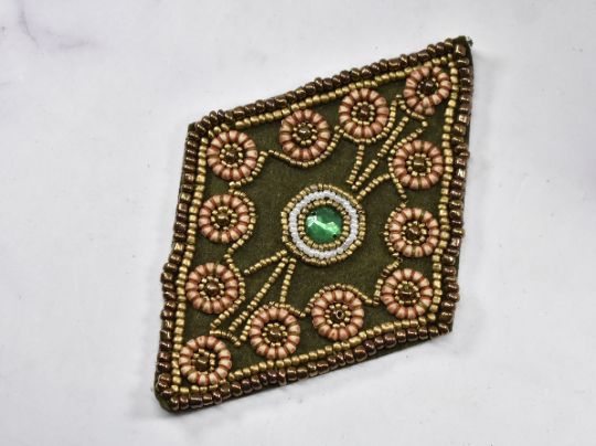 Beaded Diamond Applique Patch
