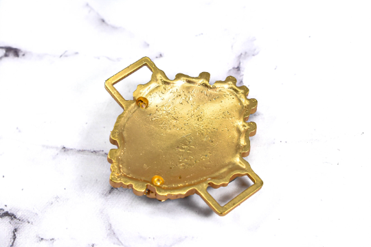 Rhinestone Buckle Slider Gold