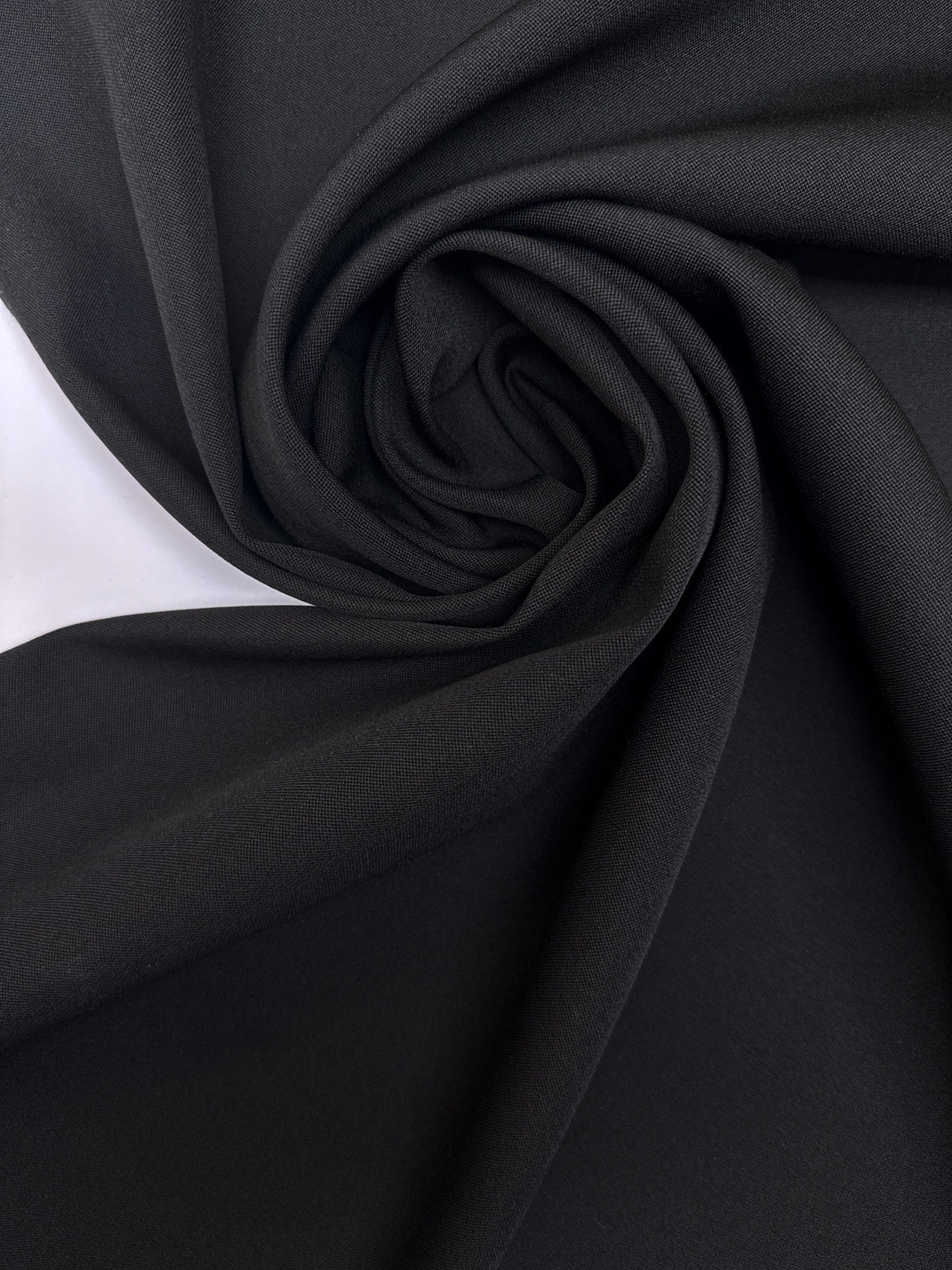 Polyester Wool Twill Black
