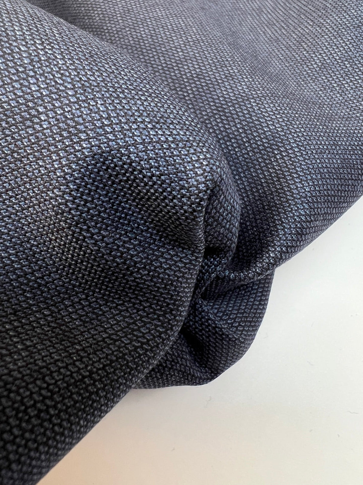 Italian Wool Suit Fabric Blue Black