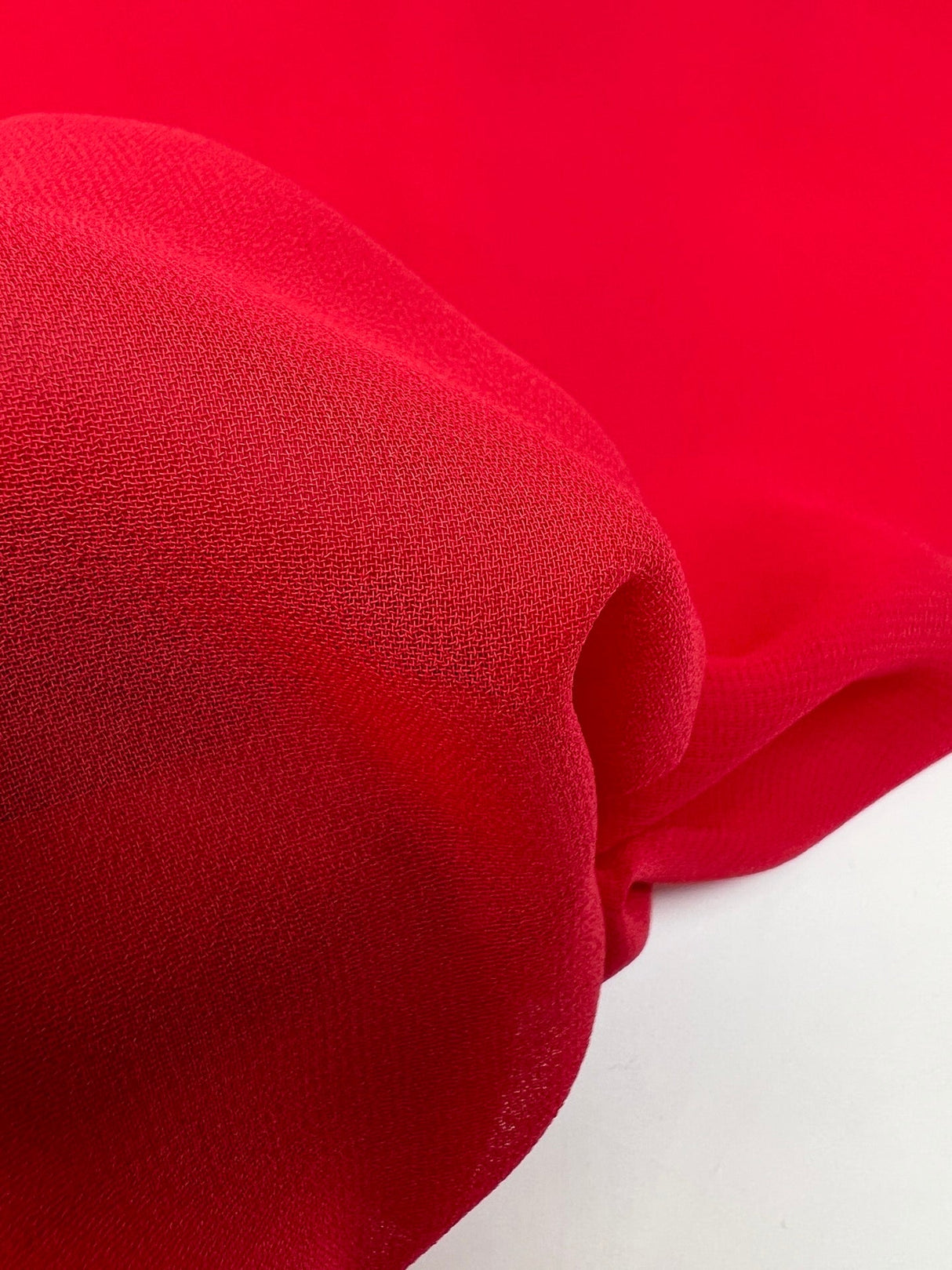 Polyester Crepe Red