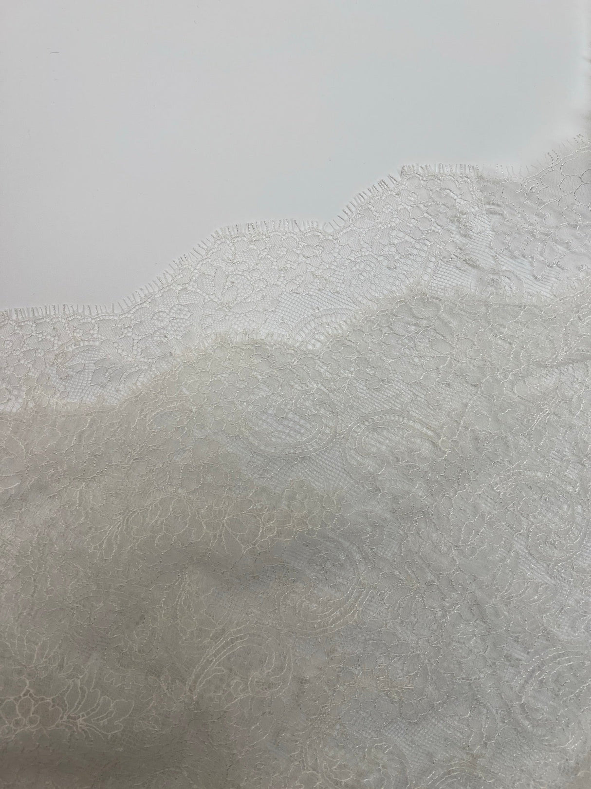 White Shade Floral Lace Polyamide Viscose