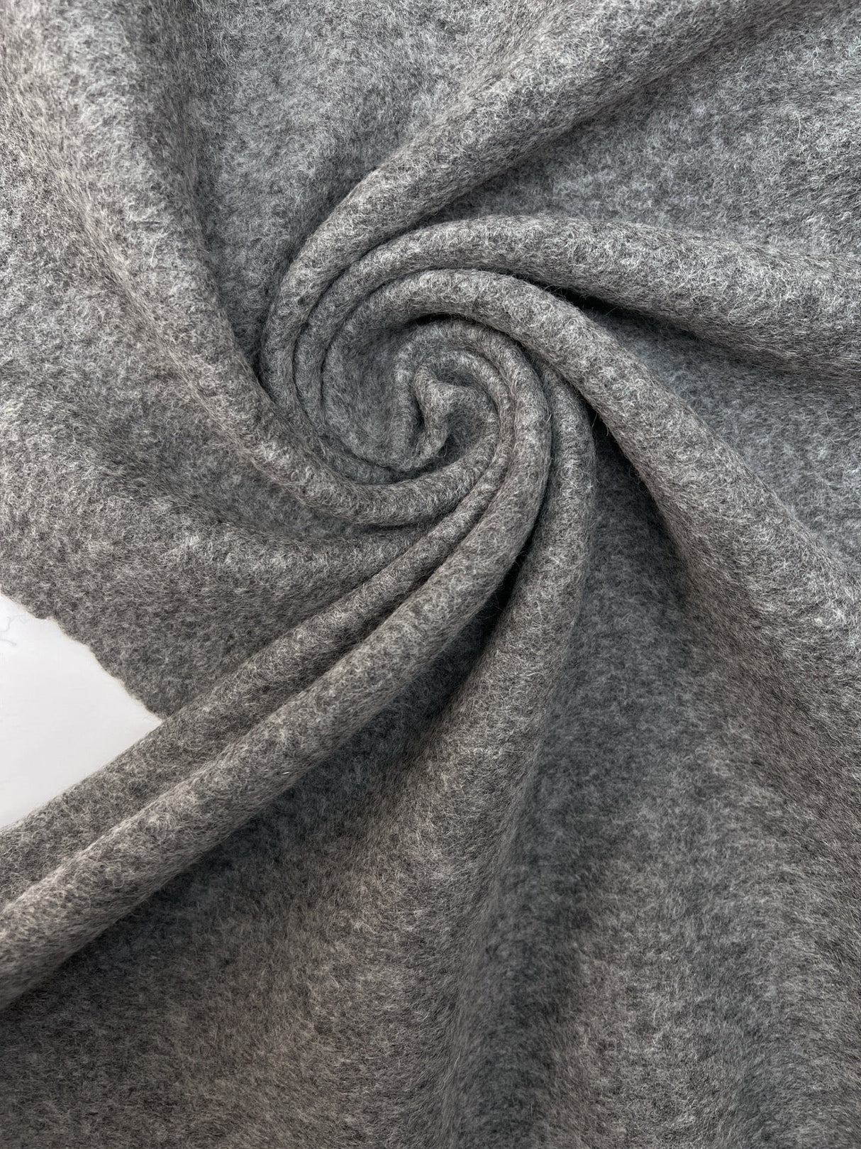 Wool Knitted Fabric Melange Gray
